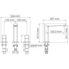 Смеситель для раковины встраиваемый WasserKRAFT Nuthe 9135