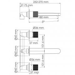 Смеситель для раковины встраиваемый WasserKRAFT Ems 7645