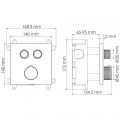 Смеситель для душа встраиваемый WasserKRAFT Aisch 5548 Thermo