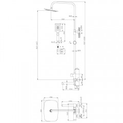 Душевая система BelBagno Acqua ACQUA-VSCM-CRM