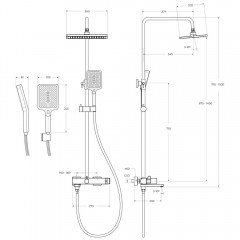 Душевая система BelBagno Ardente ARDENTE-VSCM-CRM