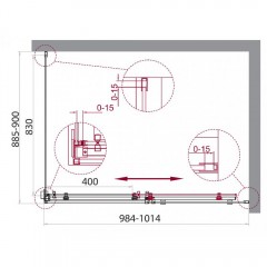 Душевой угол BelBagno Acqua ACQUA-AH-1-100/90-C-Cr