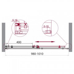 Душевая дверь BelBagno Acqua ACQUA-BF-1-100-C-Cr