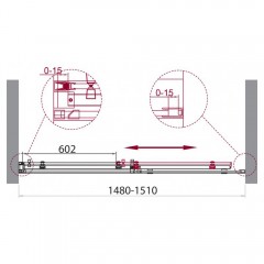 Душевая дверь BelBagno Acqua ACQUA-BF-1-150-C-Cr