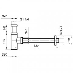 Сифон для раковины BelBagno BB-SMT2-01