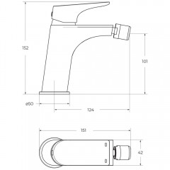 Смеситель для биде BelBagno Marino MARINO-BD-CRM-W0