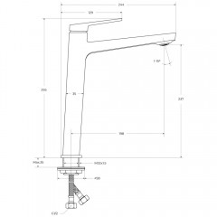 Смеситель для раковины BelBagno Ardente ARDENTE-LMC-CRM-W0