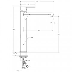 Смеситель для раковины BelBagno Aurora AURORA-LMC-CRM-W0