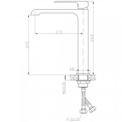 Смеситель для раковины BelBagno Dory DOR-LMC-CRM