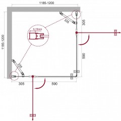 Душевой угол BelBagno Etna ETNA-A-22-120-C-Cr