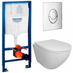 Инсталляция Grohe Rapid SL 38721001 + унитаз Bloomix Trend CH1203R/UF1 безободковый с сиденьем