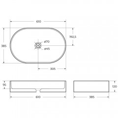 Раковина накладная BelBagno BB1479