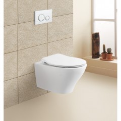 Унитаз подвесной BelBagno Acqua BB340CHR+BB2020SC безободковый