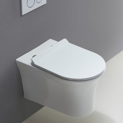 Унитаз подвесной BelBagno Ancona BB1224CHR-SM+BB2011SC безободковый