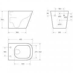 Унитаз подвесной BelBagno Ardente-R BB520CHR+BB2322SC безободковый