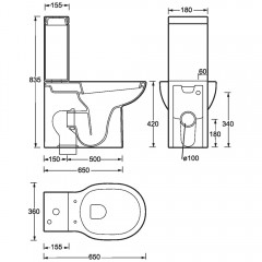 Унитаз BelBagno Bingo BB548CP+BB548T+BB548SC