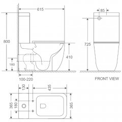 Унитаз BelBagno Luce BB2197CP-TOR+BB2197T+SC безободковый торнадо