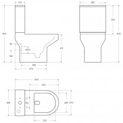 Унитаз BelBagno Norma BB339CPR+BB339T+BB2111SC безободковый