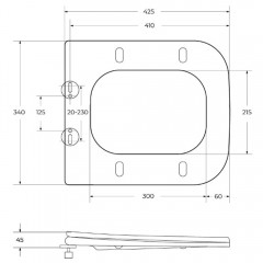 Крышка-сиденье для унитаза BelBagno Marmi BB052SC