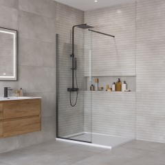 Душевое ограждение BelBagno Kraft KRAFT-L-1-80-C-NERO