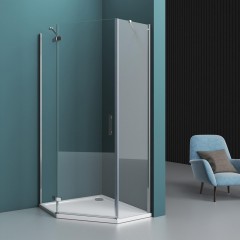 Душевой угол BelBagno Kraft KRAFT-P-1-90-C-Cr-L