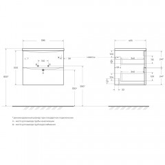 Тумба под раковину BelBagno Acqua 60 bianco lucido ACQUA-600-2C-SO-BL