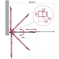 Шторка на ванну BelBagno Luce LUCE-VF-11-90/145-C-Cr