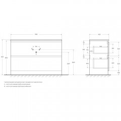 Тумба под раковину BelBagno Albano 120 bianco lucido ALBANO-1200-2C-PIA-BL