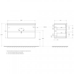 Тумба под раковину BelBagno Albano-Cer 105 rovere nature grigio ALBANO-CER-1050-2C-SO-RNG