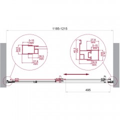 Душевая дверь BelBagno Luce LUCE-BF-1-120-C-Cr