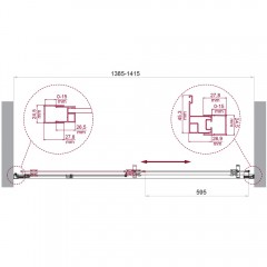 Душевая дверь BelBagno Luce LUCE-BF-1-140-C-Cr