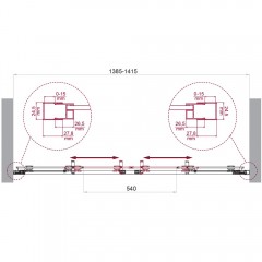 Душевая дверь BelBagno Luce LUCE-BF-2-140-C-Cr