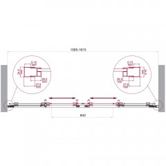 Душевая дверь BelBagno Luce LUCE-BF-2-160-C-Cr