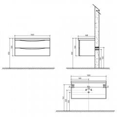 Тумба под раковину BelBagno Ancona-N 100 rovere bianco ANCONA-N-1000-2C-SO-WO