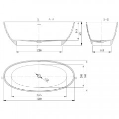 Ванна из искусственного камня Vincea VBT-4S01MW