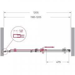 Душевая дверь BelBagno Marino MARINO-BF-1-120-C-Cr