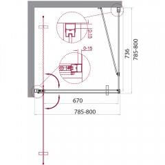 Душевой угол BelBagno Marmi MARMI-A-1-80-C-Cr