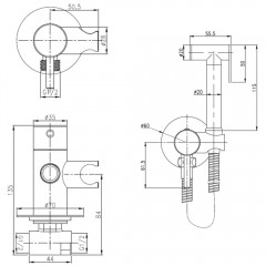 Смеситель с гигиеническим душем встраиваемый Boch Mann Braies B BM10409