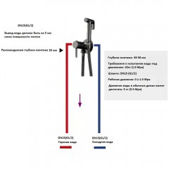 Смеситель с гигиеническим душем встраиваемый Boch Mann Braies GR BM10411