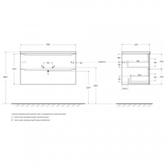 Тумба под раковину BelBagno Etna 90 rovere grigio ETNA-900-2C-SO-RG-P