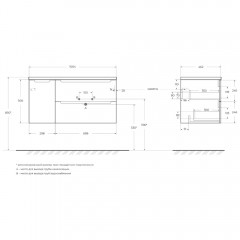 Тумба под раковину BelBagno Etna 100 rovere moro ETNA-1000-2C-1A-SO-RW-R