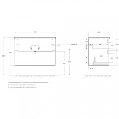 Тумба под раковину BelBagno Etna-H60 90 rovere nature ETNA-H60-900-2C-SO-RN-P