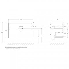 Тумба под раковину BelBagno Etna-H60 100 bianco lucido ETNA-H60-1000-2C-SO-BL-P