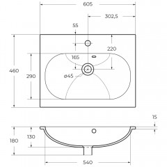 Раковина мебельная BelBagno BB1923-600