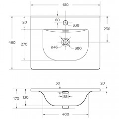 Раковина мебельная BelBagno BB-8099-60