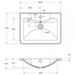 Раковина мебельная BelBagno BB600/455-LV-MR-ALR