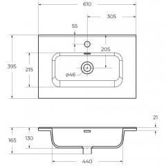 Раковина мебельная BelBagno BB600/390ETL