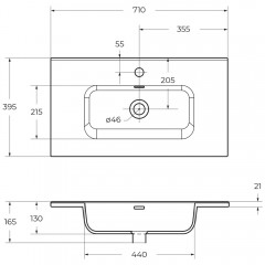 Раковина мебельная BelBagno BB700/390ETL