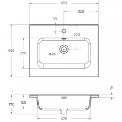 Раковина мебельная BelBagno BB600ETL