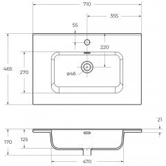 Раковина мебельная BelBagno BB700ETL